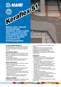 Keraflex S1 ragasztóhabarcs - részletes termékismertető
