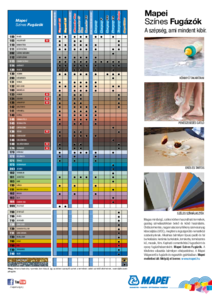 Mapei fugázóanyagok - színválaszték - részletes termékismertető