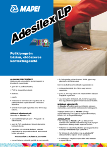 Adesilex LP ragasztó - részletes termékismertető