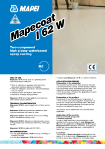 Mapecoat I 62 W padlóbevonat	 - részletes termékismertető