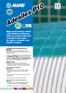 Adesilex P10 ragasztóhabarcs - részletes termékismertető