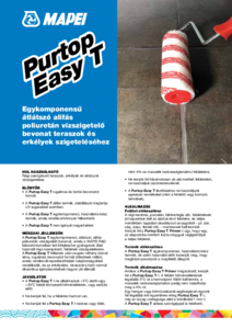 Purtop Easy T vízszigetelő bevonat - részletes termékismertető