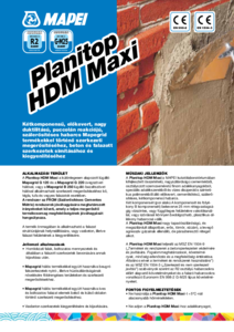 Planitop HDM Maxi habarcs - részletes termékismertető