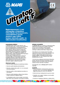 Ultratop Loft F durvaszemcsés cementes paszta - részletes termékismertető