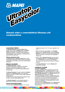 Ultratop Easycolor színező oldat Ultratop Loft rendszerekhez - részletes termékismertető