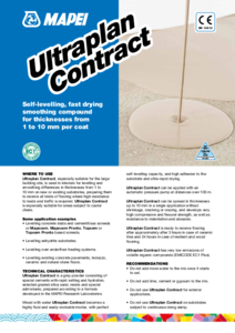 Ultraplan Contract aljzatkiegyenlítő - részletes termékismertető