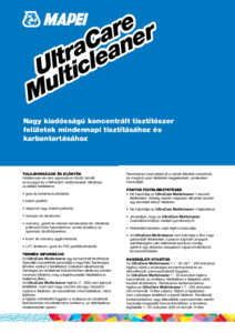 UltraCare Multicleaner tisztítószer - műszaki adatlap