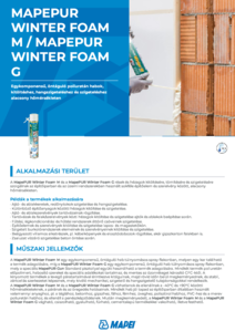 MapePUR Winter Foam G szerelőhab - részletes termékismertető