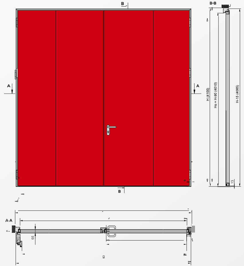 DFM DS OS tűzgátló kétszárnyú ajtó