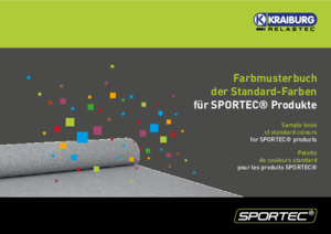 Kraiburg fitnesz- és sportburkolatok - színminta - általános termékismertető