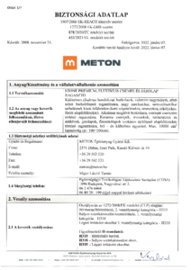 METON STONE PREMIUM felxibilis burkolatragasztó - biztonsági adatlap