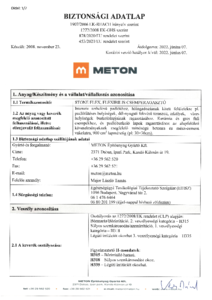 METON STONE FLEX felxibilis burkolatragasztó - biztonsági adatlap