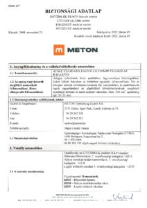 METON STONE STANDARD burkolatragasztó - biztonsági adatlap
