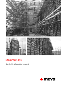 Mammut 350 - szerelési és felhasználási útmutató - szerelési útmutató