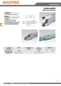 MÜPRO szerelősín rendszer tartozékok - részletes termékismertető