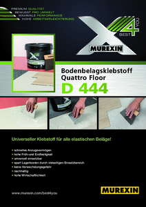 Murexin D 444 Quattro Floor padlóburkolat ragasztó - általános termékismertető