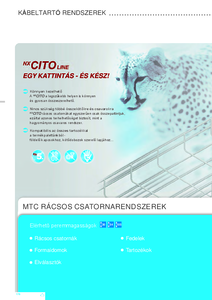Niedax MTC rácsos csatornarendszerek, CITO - általános termékismertető