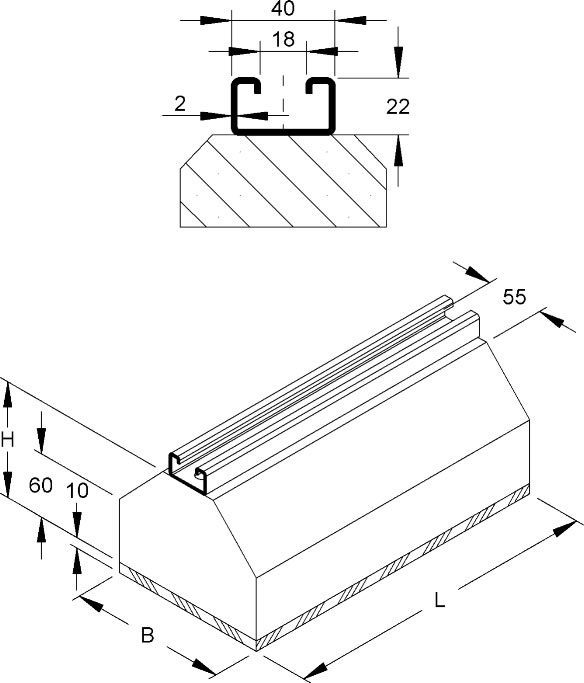 Niedax DS.110.300 betontömb