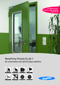 NovoPorta Premio Ei60 tűzgátló ajtó - részletes termékismertető