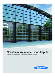 Novoferm szekcionált ipari kapuk - részletes termékismertető