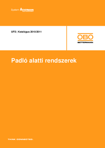 OBO AIK külső padlócsatorna rendszer - részletes termékismertető