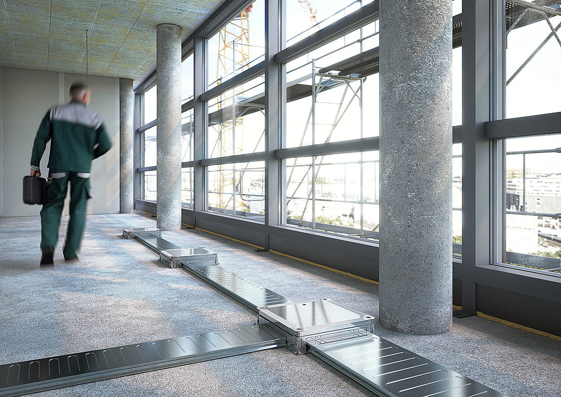 OBO EÜK esztrichbe ágyazott, zárt csatornák