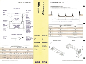 Otis 606 NCT mozgójárda  - tervezési segédlet