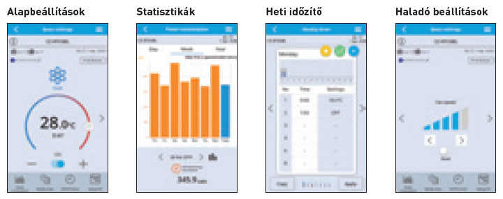 Új Panasonic H&C Control alkalmazás - képernyőmásolatok