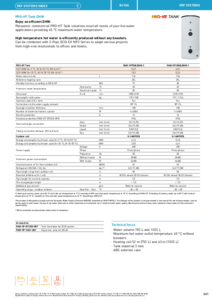 PRO-HT HMV tartály <br>
(General Catalogue 2023/2024, 321. oldal) - műszaki adatlap