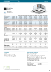Panasonic 4 utas kazettás fan-coil egységek (EC) <br>
(General Catalogue 2023/2024, 463. oldal) - műszaki adatlap