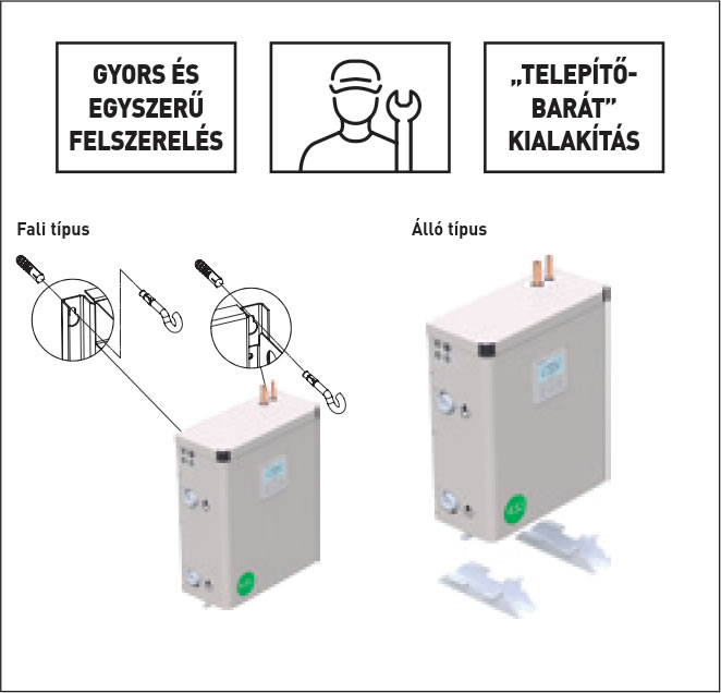 Panasonic víz hőcserélő PACi modellekhez - 2-féle telepítési lehetőség