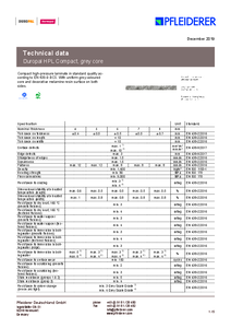 Duropal HPL Compact, szürke mag - műszaki adatlap
