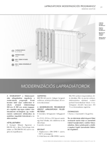 VOGEL&NOOT modernizációs radiátorok - műszaki adatlap