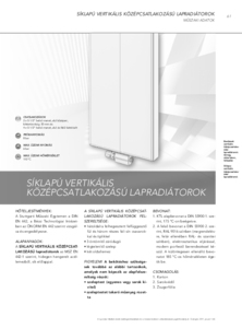 VOGEL&NOOT vertikális radiátorok - síklapú, középcsatlakozású - műszaki adatlap