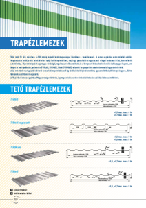 Polmetál trapézlemezek tetőre - műszaki adatlap