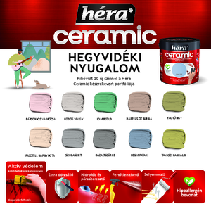 Héra® Ceramic beltéri falfesték - Hegyvidéki nyugalom új színpaletta - általános termékismertető