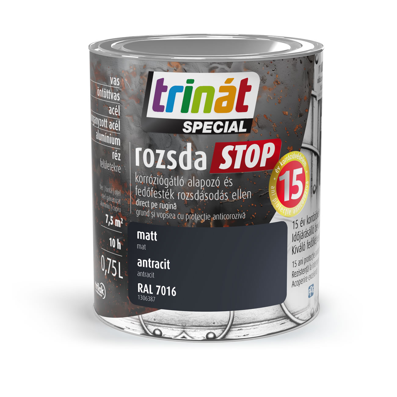 Trinát® Special rozsdaSTOP magasfényű korróziógátló alapozó és fedőfesték