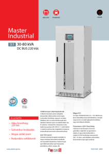 Riello Master Industrial 3:3 30-80 kVA szünetmentes tápegység - részletes termékismertető