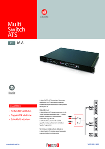 Riello Multi Switch ATS 1:1 16 A átkapcsoló - részletes termékismertető