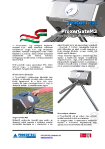 ProxerGateM3 intelligens forgókaros beléptető kapu - részletes termékismertető