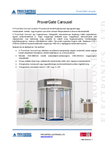 ProxerGate Carousel extra járatszélességű, négyszárnyas kültéri forgókapu - részletes termékismertető