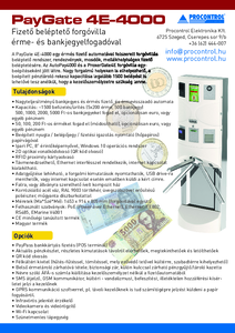 PayGate 4E-4000 fizető mosdóbeléptető kapu - részletes termékismertető