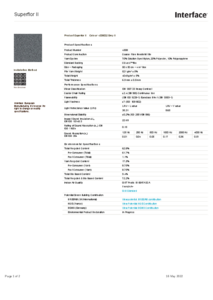 Interface Superflor II modulszőnyeg - műszaki adatlap