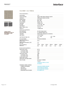 Interface RMS607 modulszőnyeg - műszaki adatlap