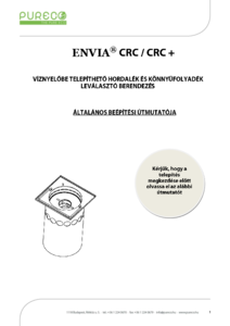 Envia CRC beépítési útmutató - szerelési útmutató