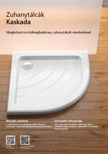 RAVAK Kaskada zuhanytálcák - általános termékismertető