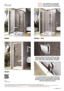 RAVAK Pivot zuhanykabinok és zuhanyajtók - általános termékismertető