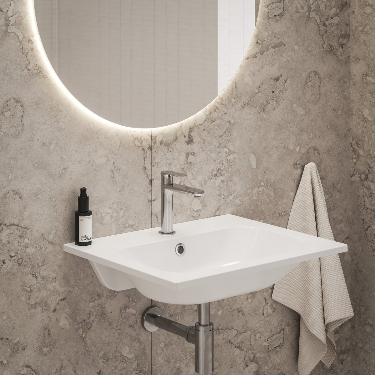 RAVAK Chrome öntött műmárvány mosdók 