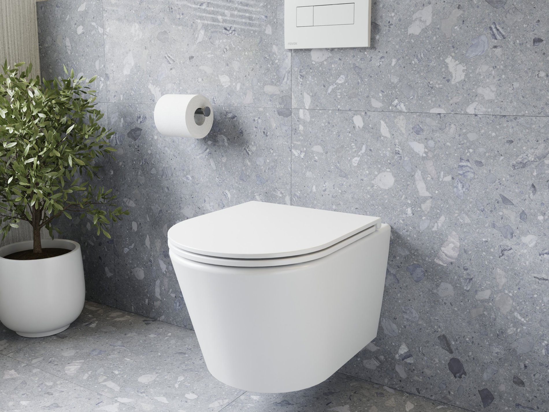 RAVAK Flow RimOff fali WC ülőkével