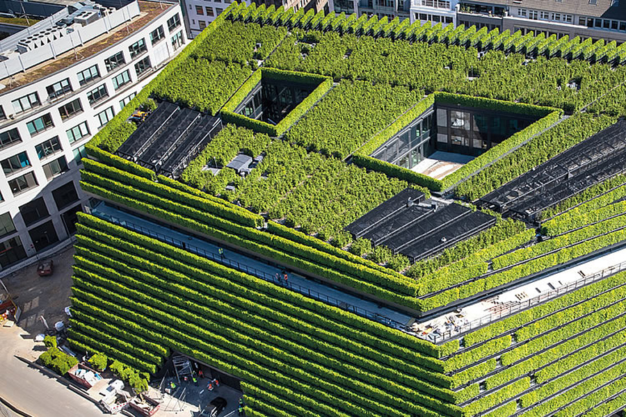 Düsseldorf – Kö Bogen II Európa legnagyobb függőleges kertje<br>Fotó: CENTRUM Gruppe & OVER DACH GmbH, Kerpen